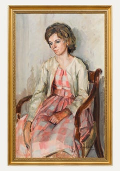 Richard Walker  - 1960 Olio, Ritratto di Gillian