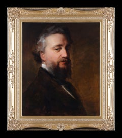 A Portrait of Lord Leighton. Antique oil on canvas