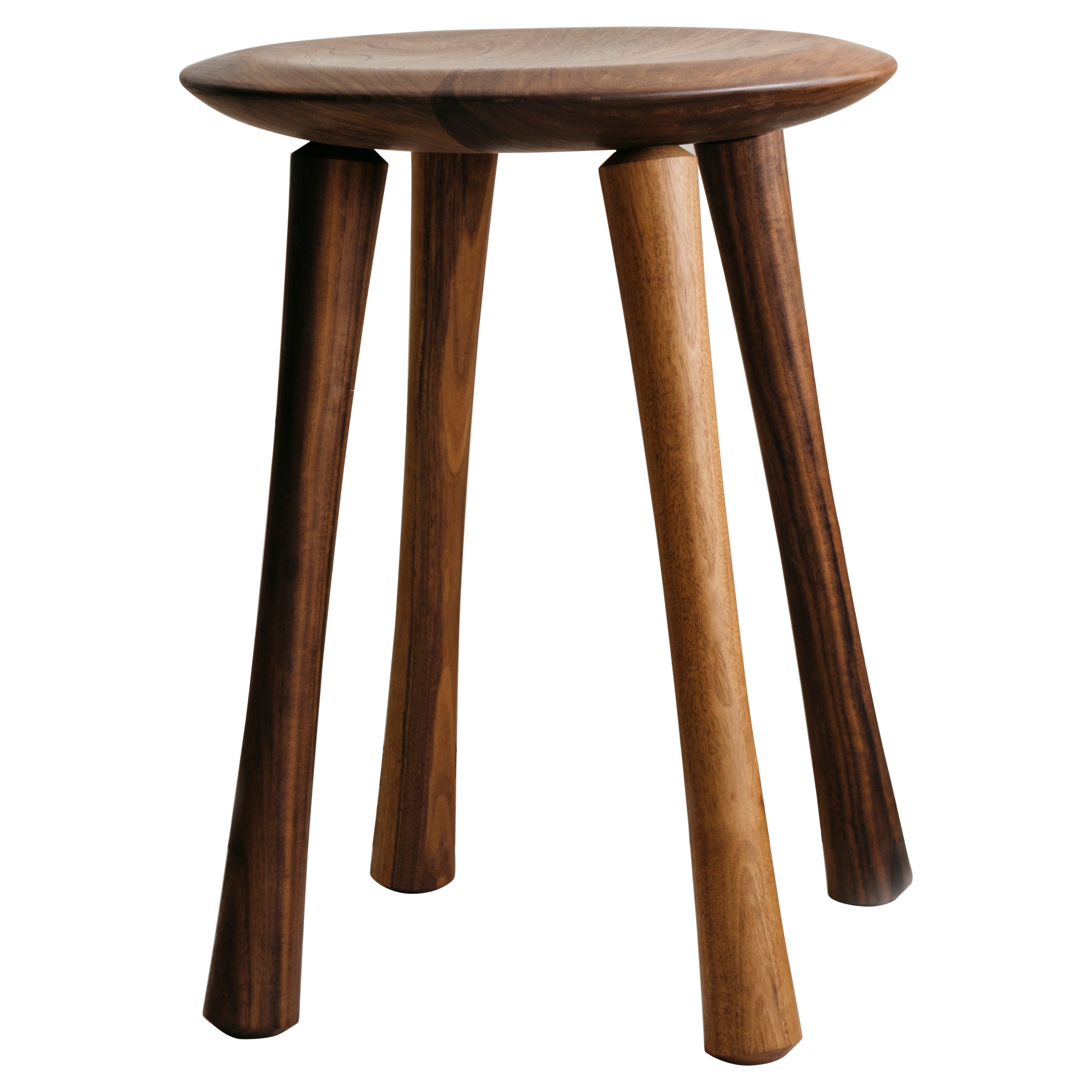 Tabouret en noyer à motif fauve de Richard Watson, hauteur de table