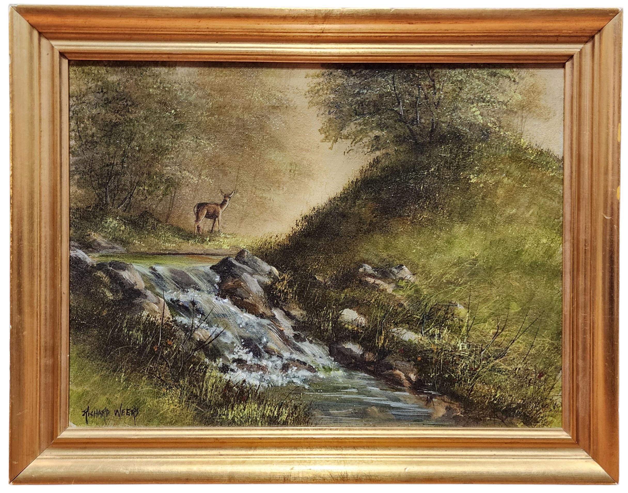 A Friend in the Forest, Landscape with Deer