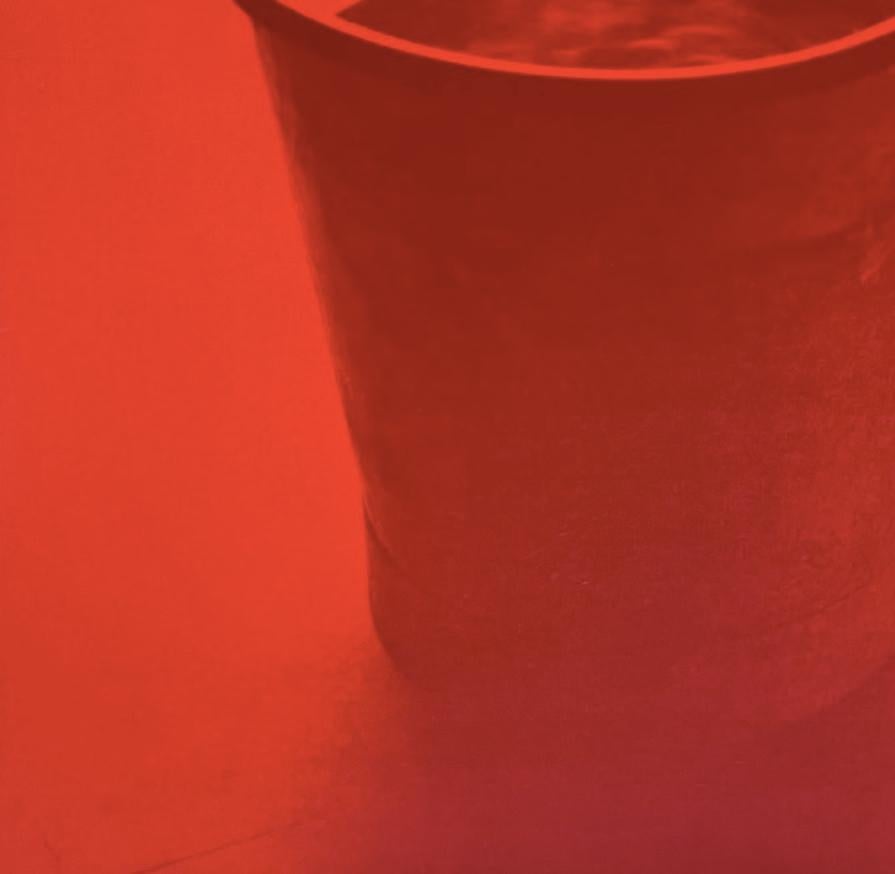 Ocho rojo, 1987 - Litografía roja - Print de Richard Wentworth
