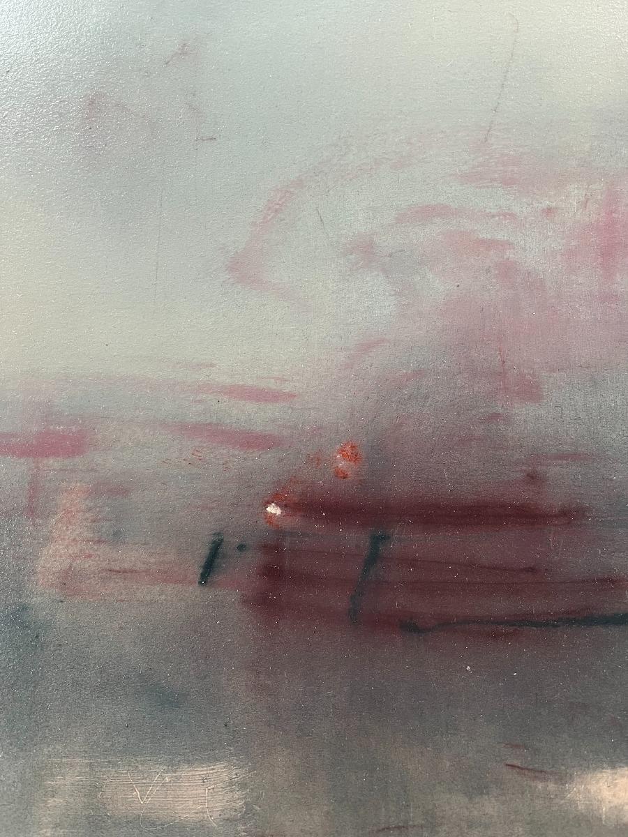 Rompiscatole - Abstract Painting Grigio di Richard Whadcock