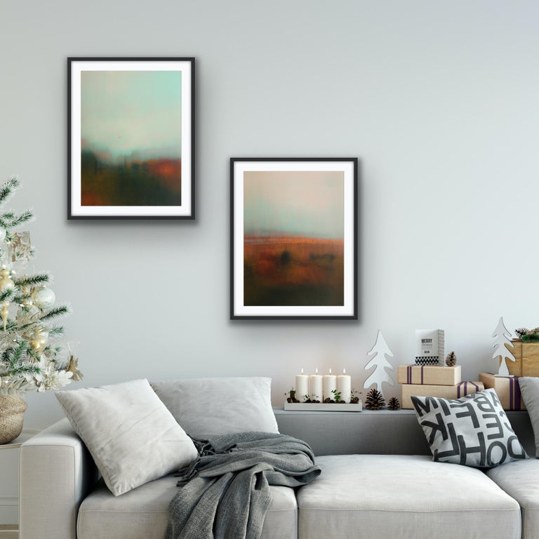 Evensong Diptych, Richard Whadcock, Two Original Abstract Landscape Paintings For Sale 3