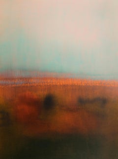 Evensong II, Original Abstract Landscape Painting, Atmospheric South Downs Art