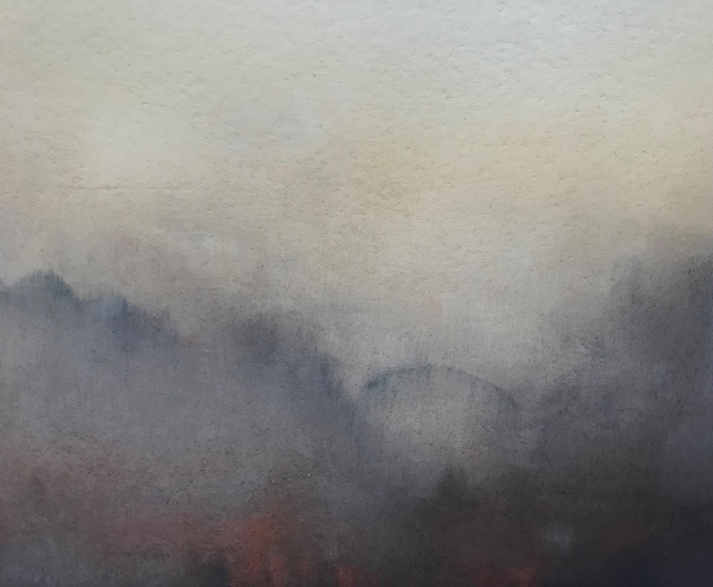 Unbearable Lightness I, Original art, Oil pastel on paper, Landscape, Abstract For Sale 3