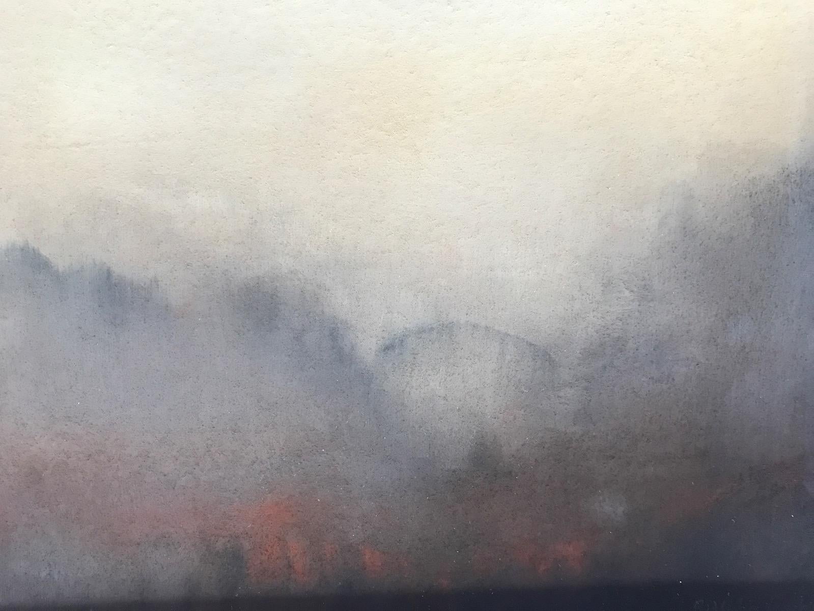 Unbearable Lightness I, Original art, Oil pastel on paper, Landscape, Abstract For Sale 6