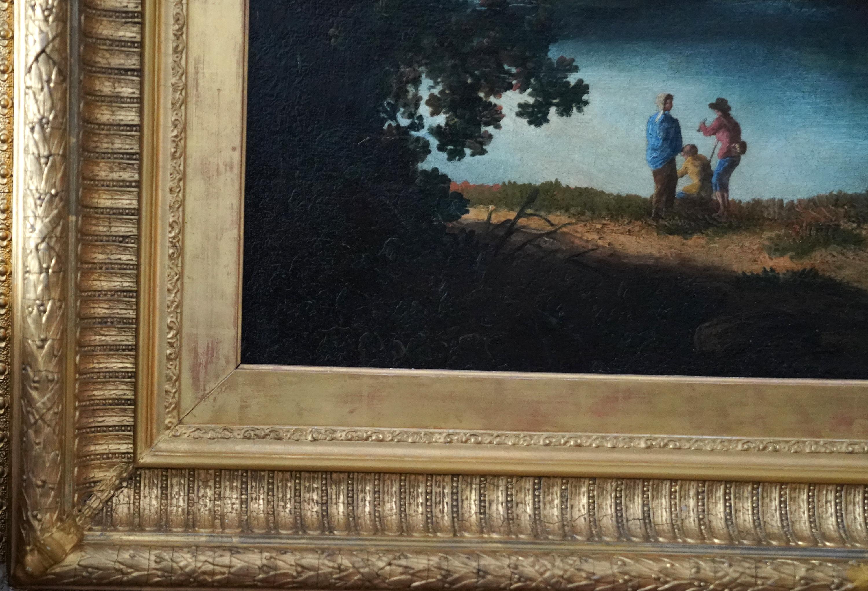 Capriccio Tivoli Landscape - peinture à l'huile de maître britannique du 18e siècle en vente 10