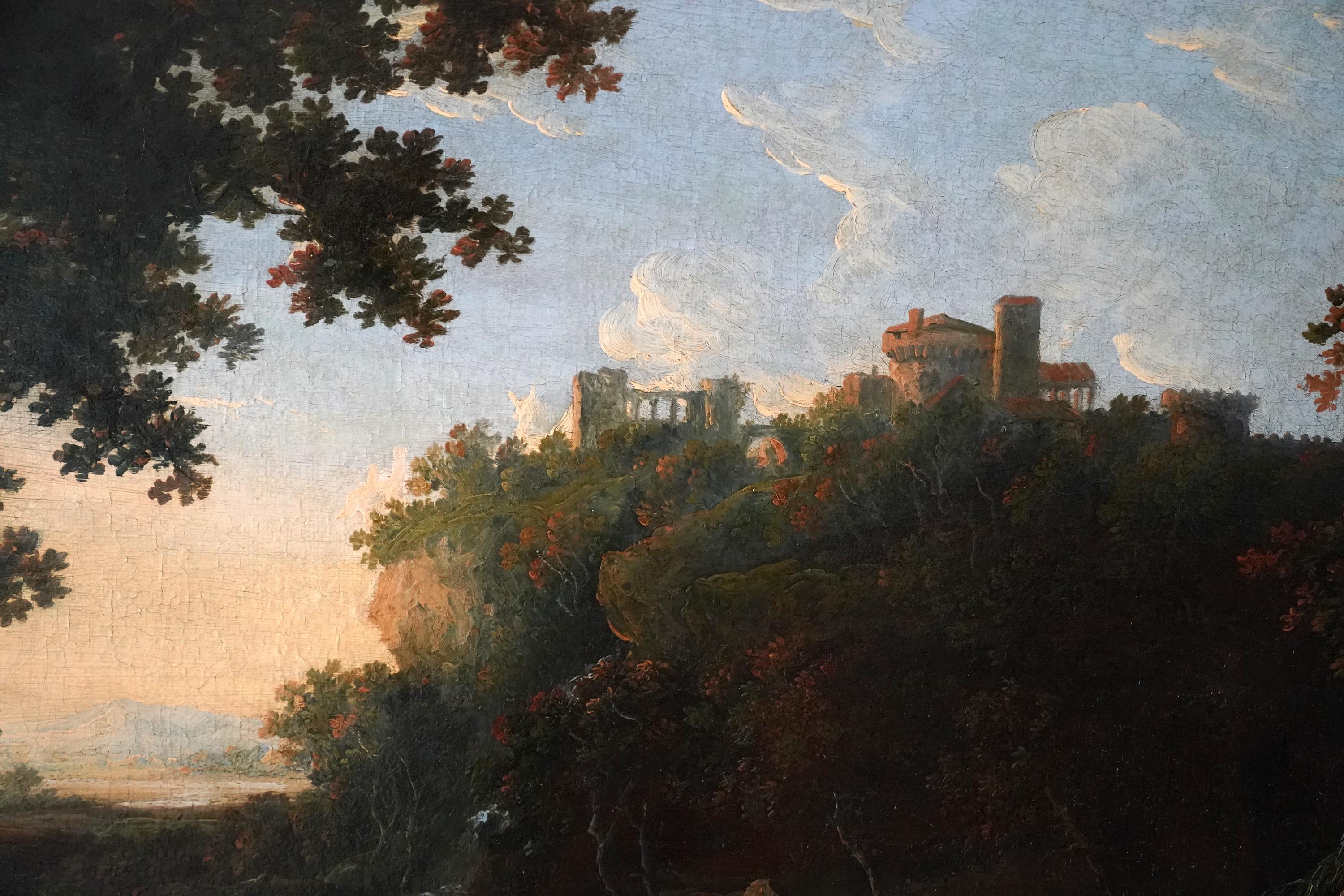 Capriccio Tivoli Landscape - peinture à l'huile de maître britannique du 18e siècle en vente 1