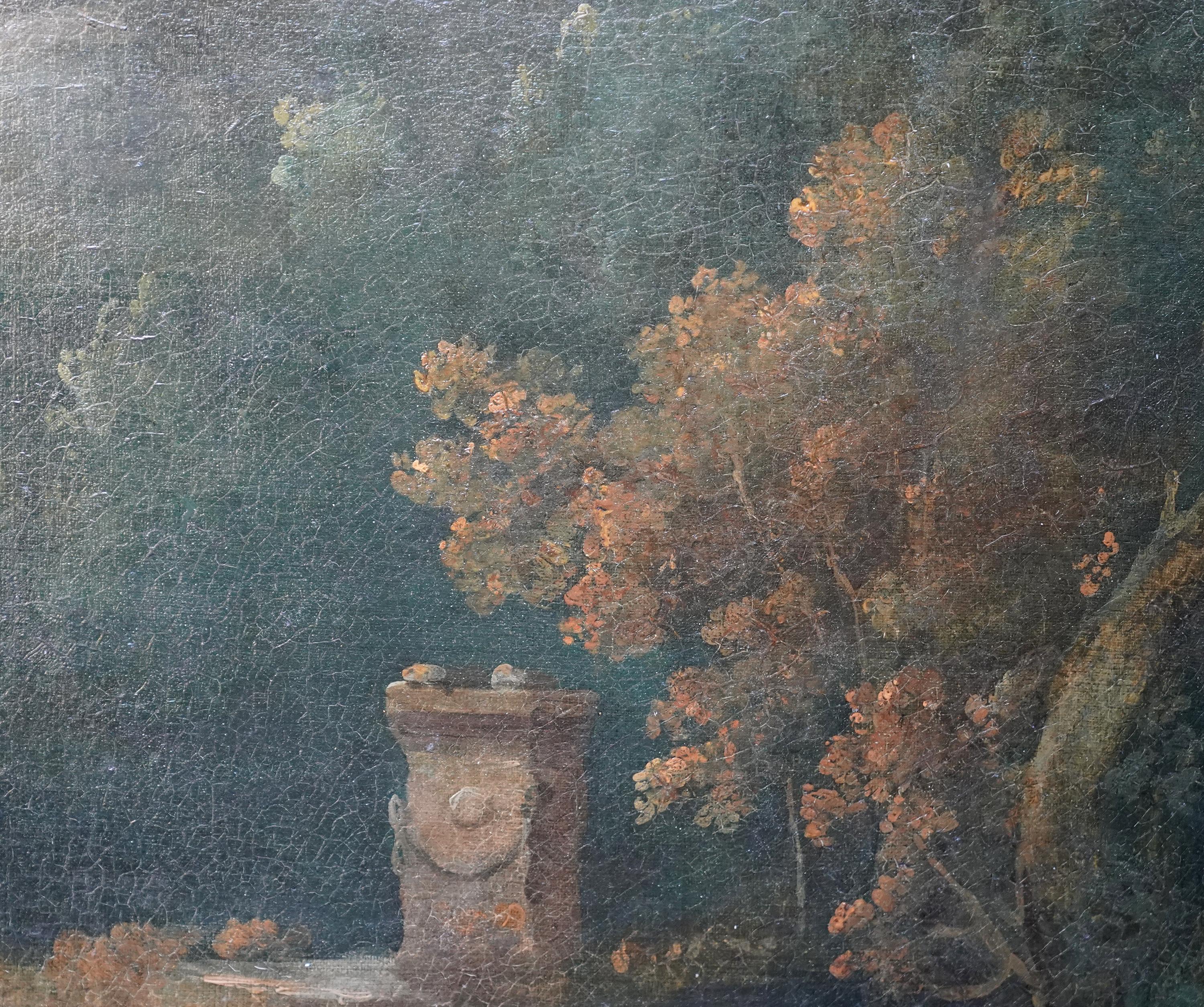 Liebespaar in der Landschaft - Britisches Ölgemälde der pastoralen Kunst des 18. im Angebot 1