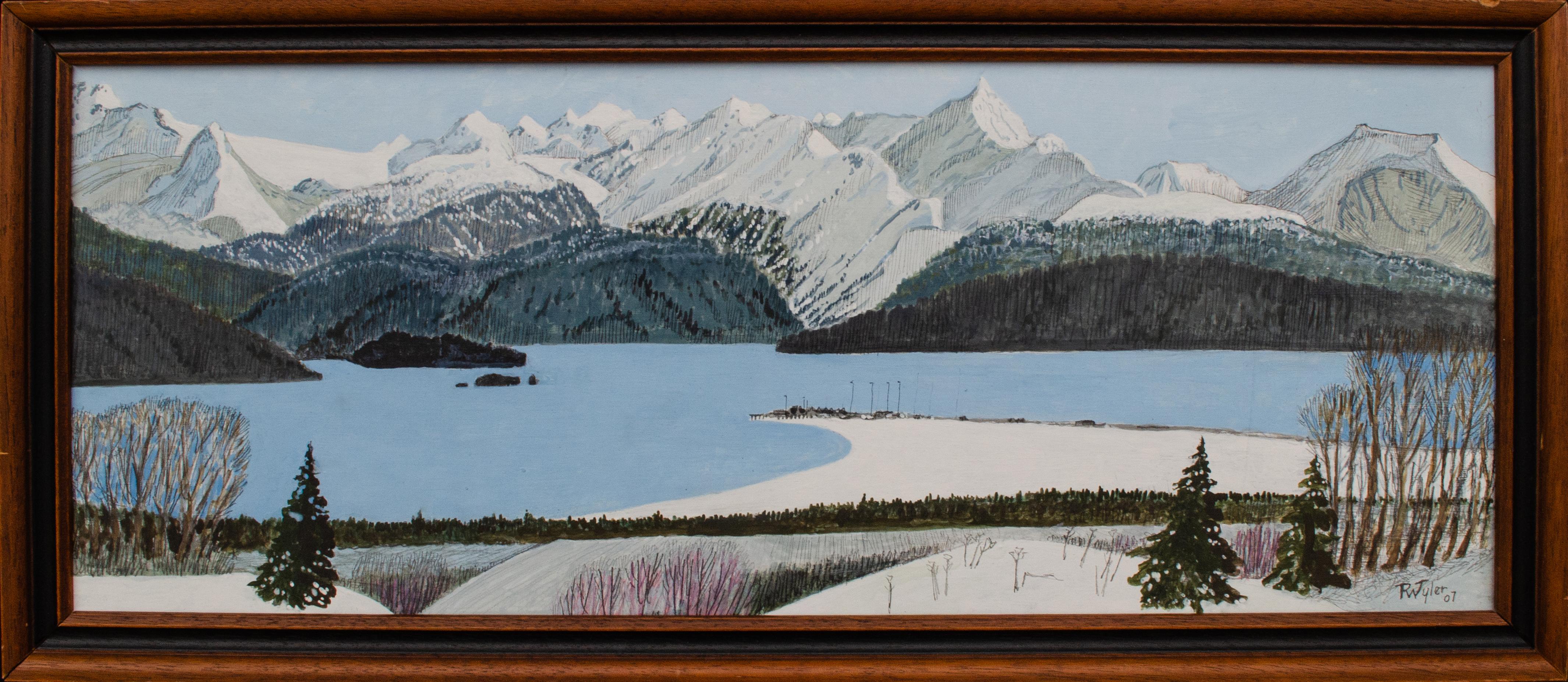 Landscape Painting Richard Wilson Tyler - Paysage de la baie de Kachemak, Alaska par R.W. "Toby" Tyler