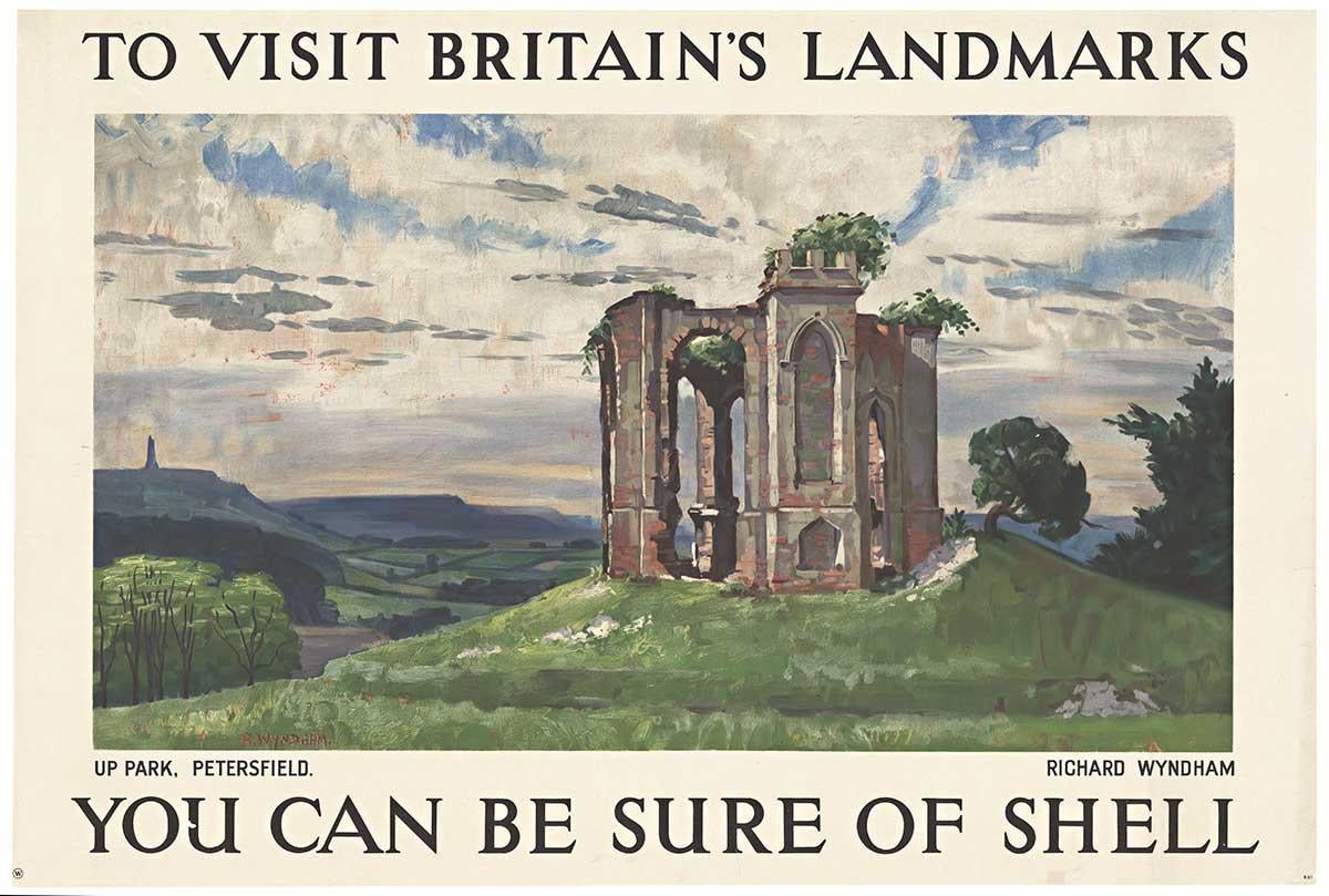 Richard Wyndham Print - Uppark Peterfields, To Visit Britain's Landmarks You Can Be Sure of Shell