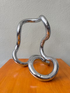 Richard X. Zawitz Large Chrome Tangle Kinetic Sculpture Postmodern Design 1981