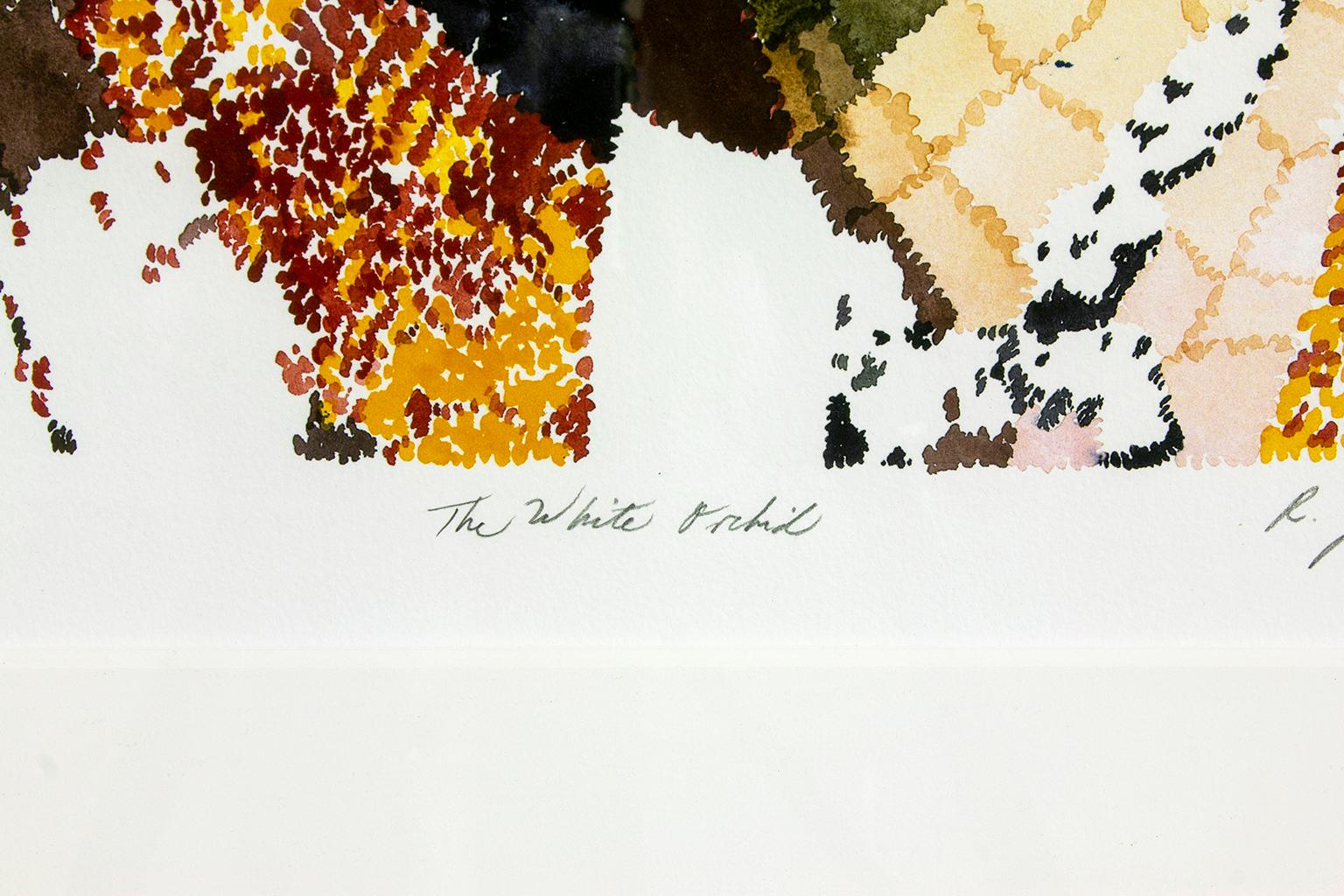 giclé « The White Orchid » (Le orchidée blanc) en édition limitée sur papier d'art de Richard Yarde en vente 2