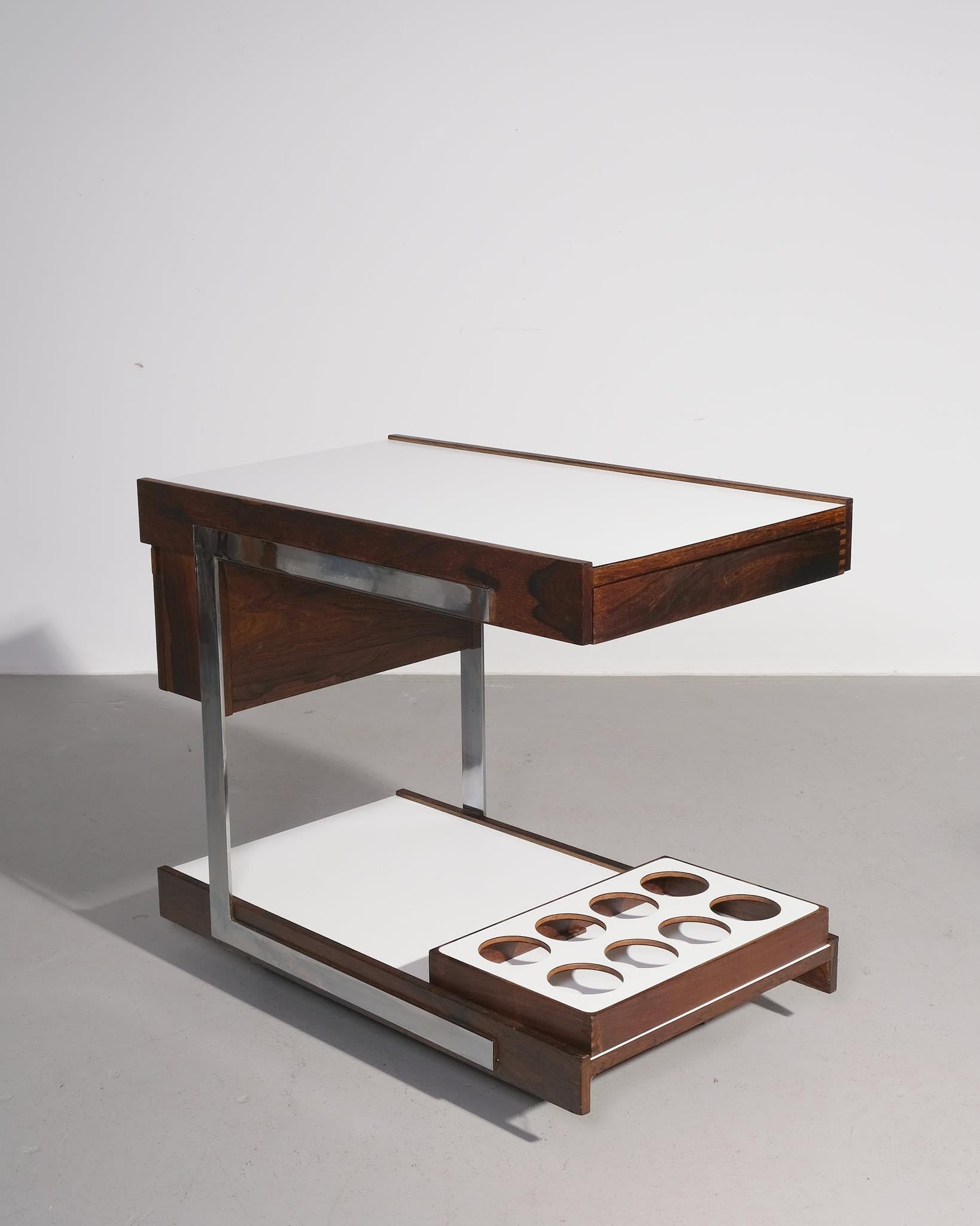 Mid-Century Modern Richard Young For Merrow Associates Bar Cart / Drinks Trolley from 1965. For Sale
