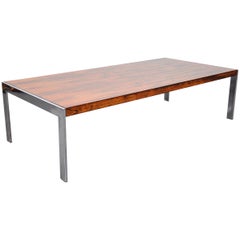 Richard Young for Merrow Associates Rosewood and Chrome Coffee Table