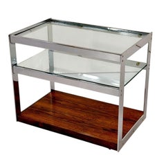 Richard Young, Merrow Assoc. Barwagen aus Palisanderholz und Chrom, 1970