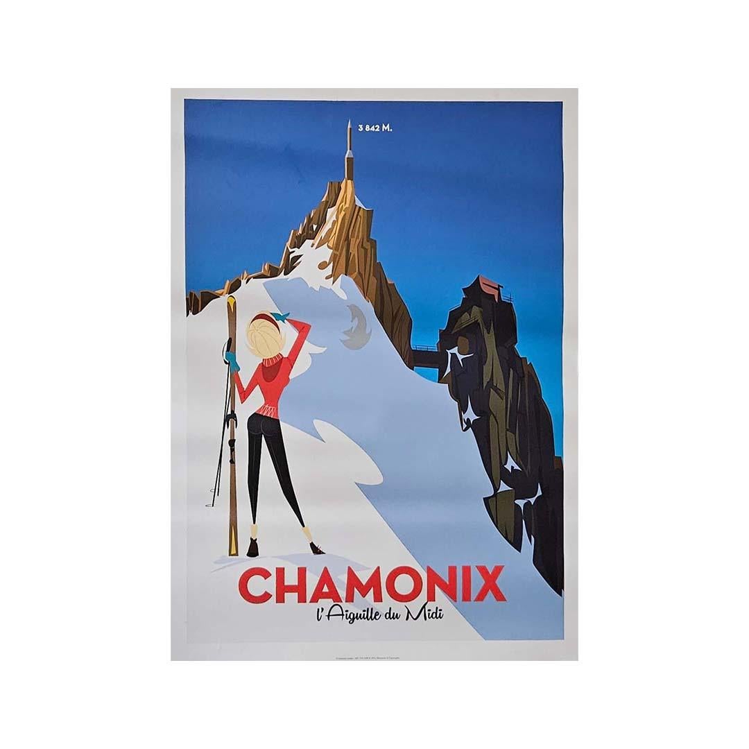 French illustrator and graphic artist Richard Zielenkiewicz, known as Monsieur Z, crafted a striking poster in 2012 showcasing the Aiguille du Midi in Chamonix. Born in 1965, Monsieur Z's illustrious career includes roles in major communication