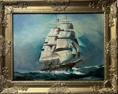 Richardson Original Oil painting on board, seascape, Sailing Ship, Framed