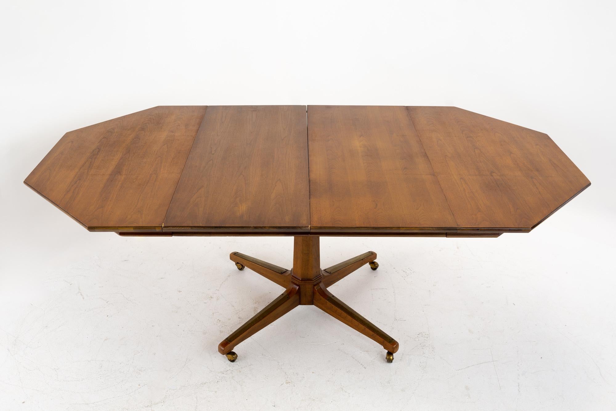 Richardson Midcentury Walnut Octagonal Dining Table 6