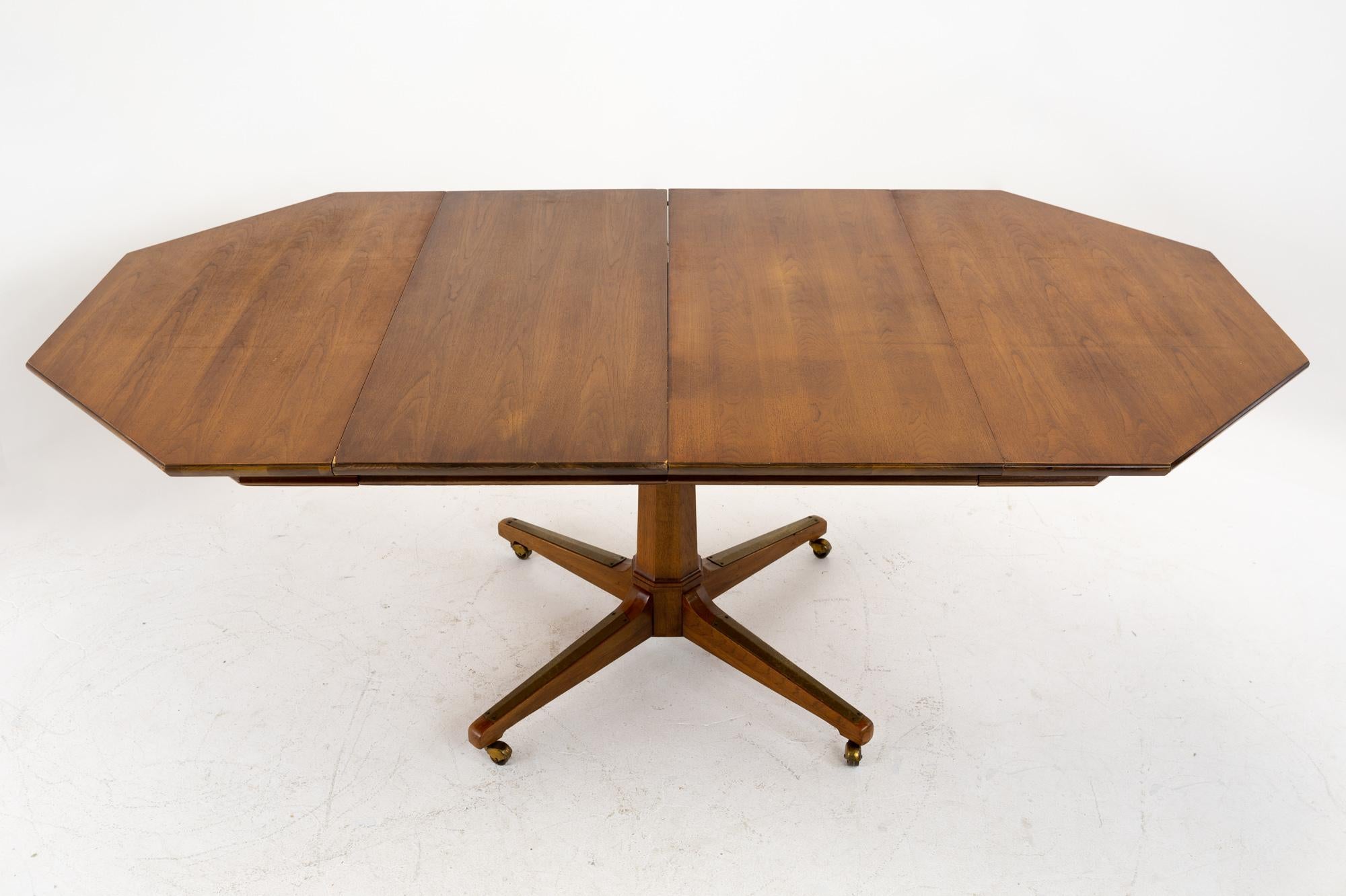 Richardson Midcentury Walnut Octagonal Dining Table 8
