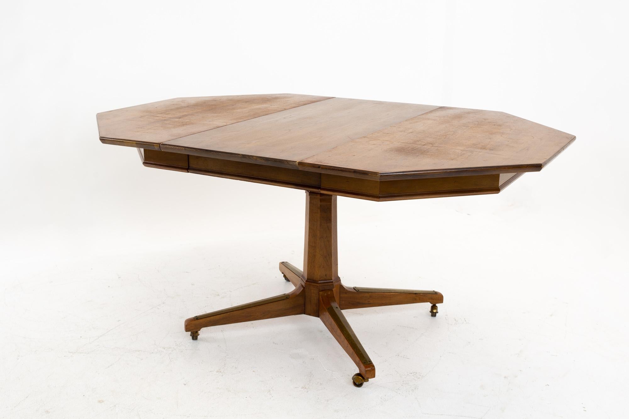 Late 20th Century Richardson Midcentury Walnut Octagonal Dining Table