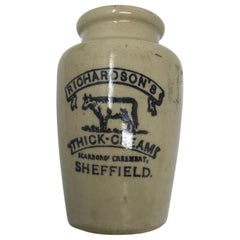 Antique Richardson's Thick-Cream Ironstone Advertising Jar