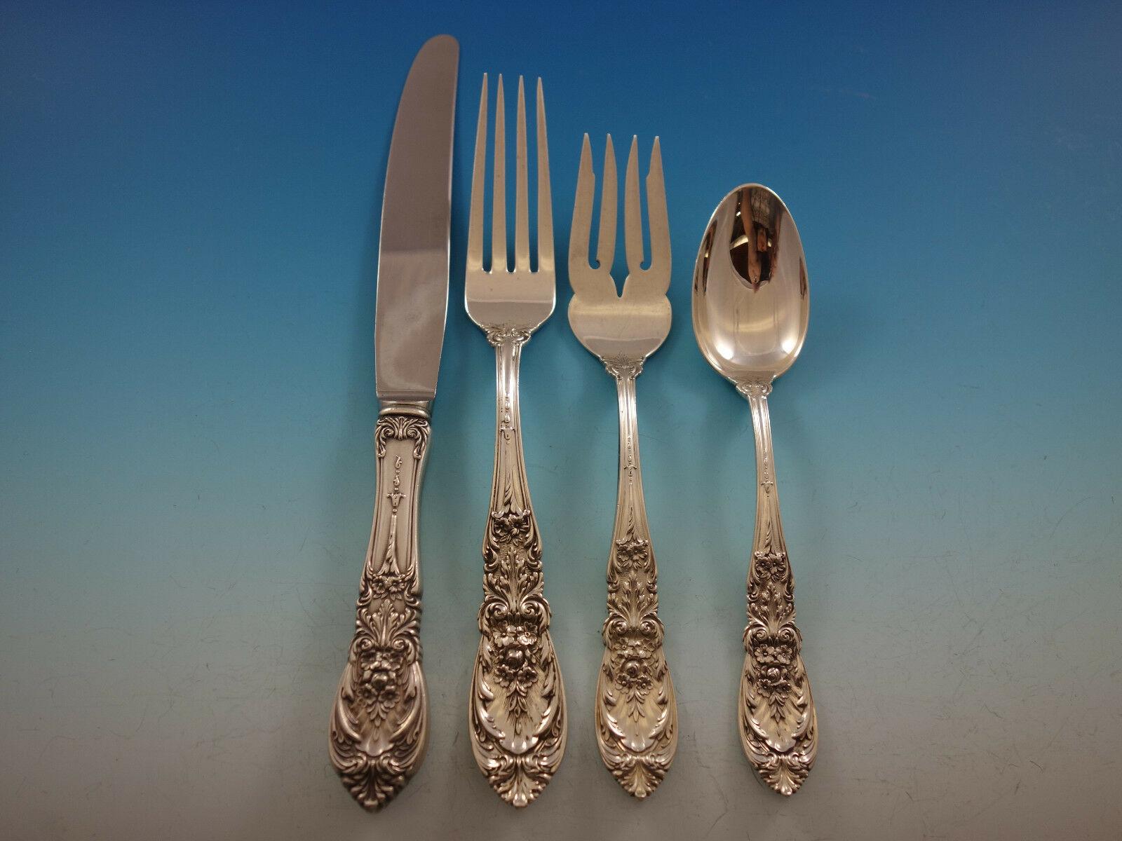 Richelieu by International Sterling Silver Flatware Service for 12 Set 92 Pcs In Excellent Condition For Sale In Big Bend, WI