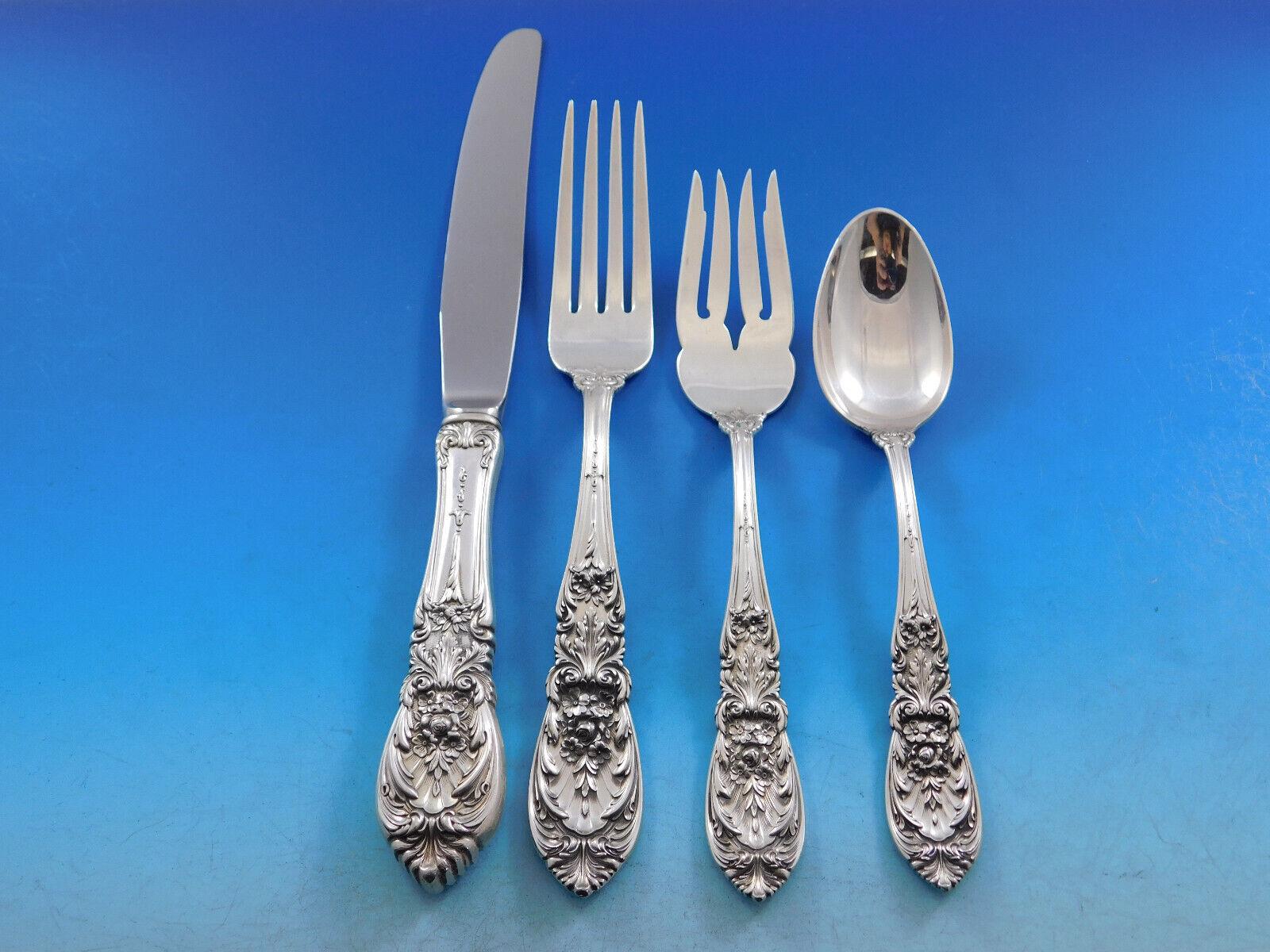 Richelieu by International Sterling Silver Flatware Set for 12 Service 118 Pcs In Excellent Condition In Big Bend, WI