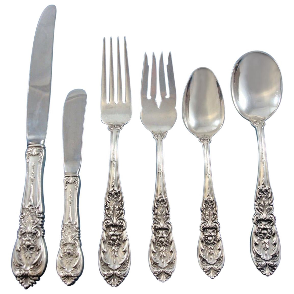 Juego de Cubiertos Richelieu by International Sterling Silver para 12 Servicio 77 Piezas