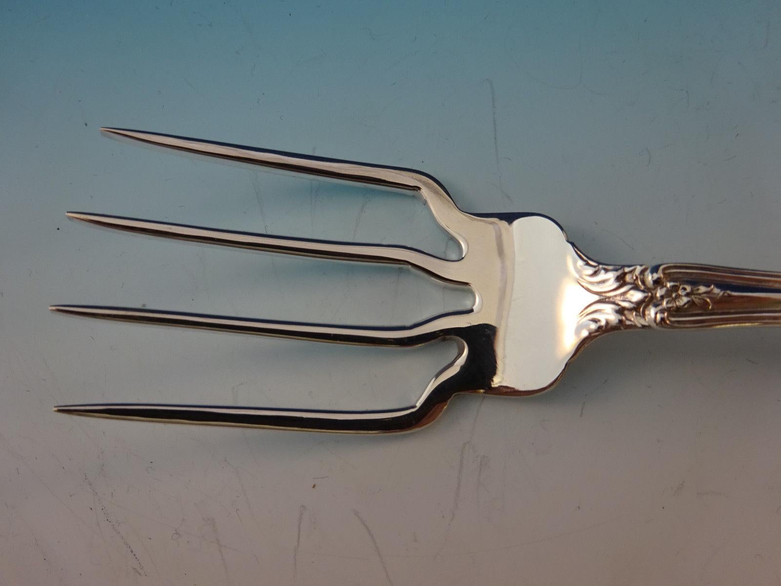 Richelieu by Tiffany & Co. Sterling Silver BBQ Serving Fork Custom Made In Excellent Condition In Big Bend, WI