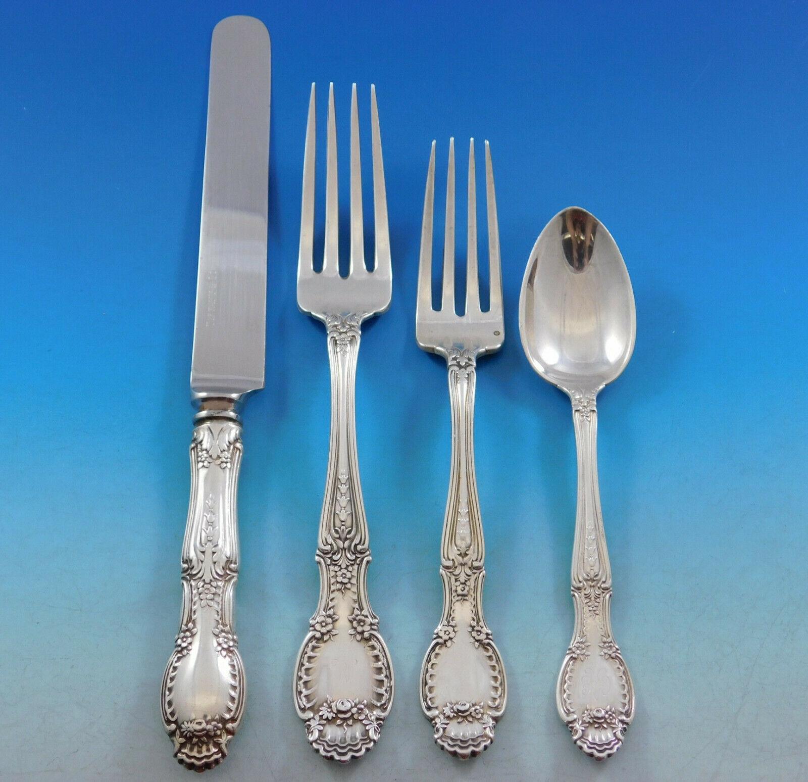 Richelieu by Tiffany Sterling Silver Flatware Set 12 Service 75 Pieces In Excellent Condition For Sale In Big Bend, WI