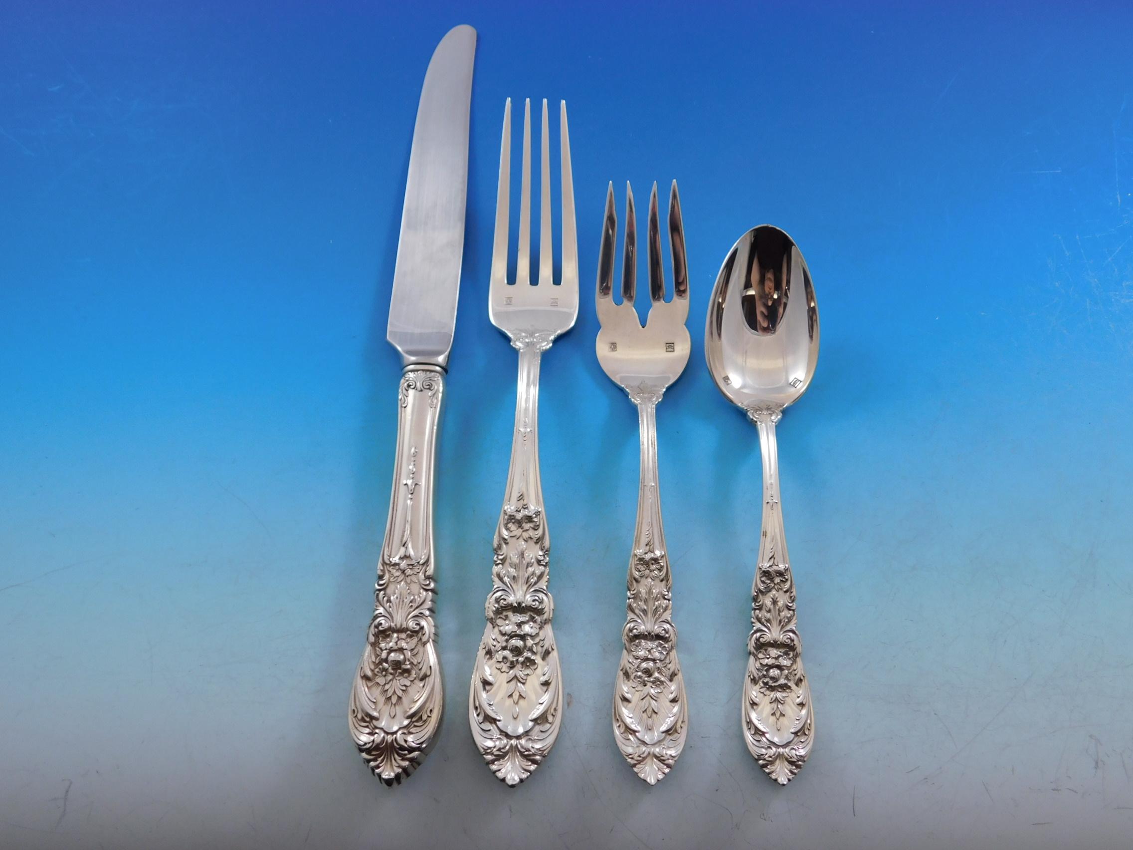 Richelieu by Tuttle Sterling Silver Flatware Set 8 Service 44 Pieces Dinner In Excellent Condition In Big Bend, WI