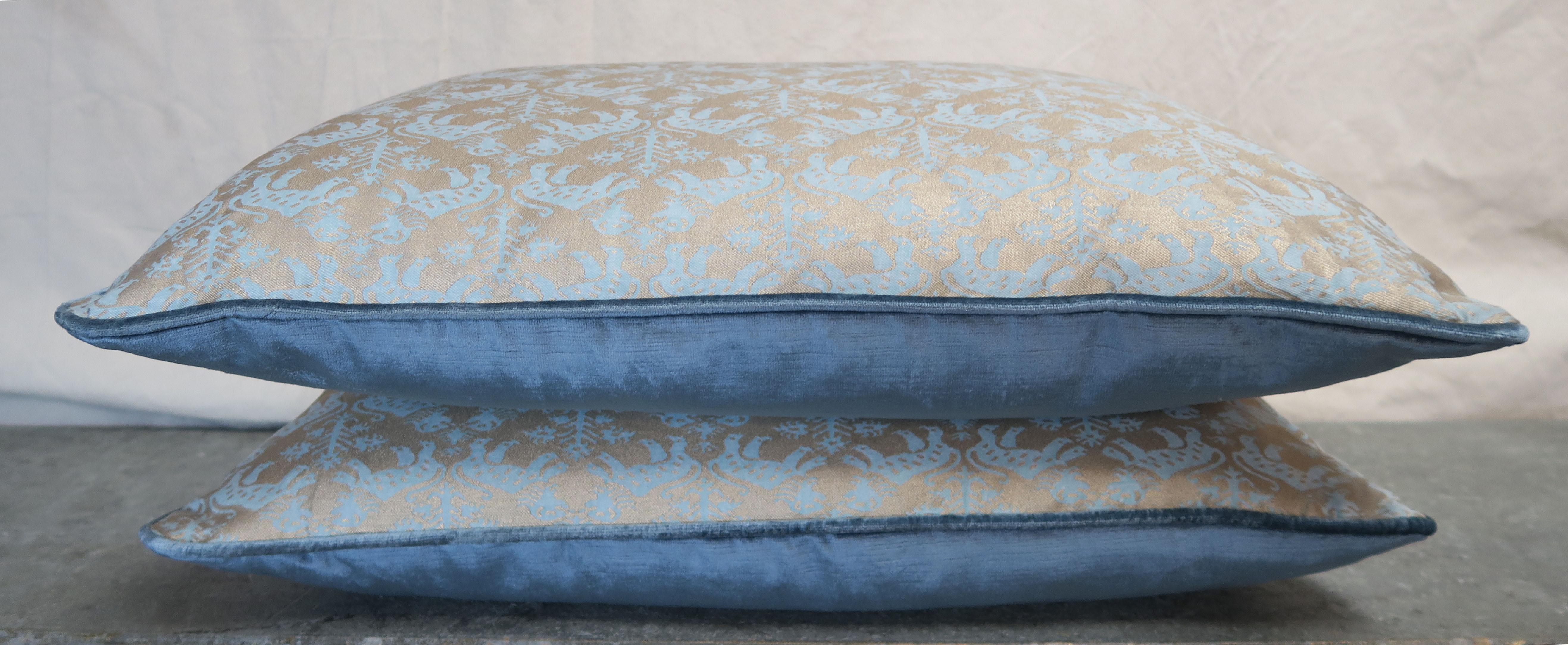 Contemporary Richelieu Fortuny Textile Pillows, Pair
