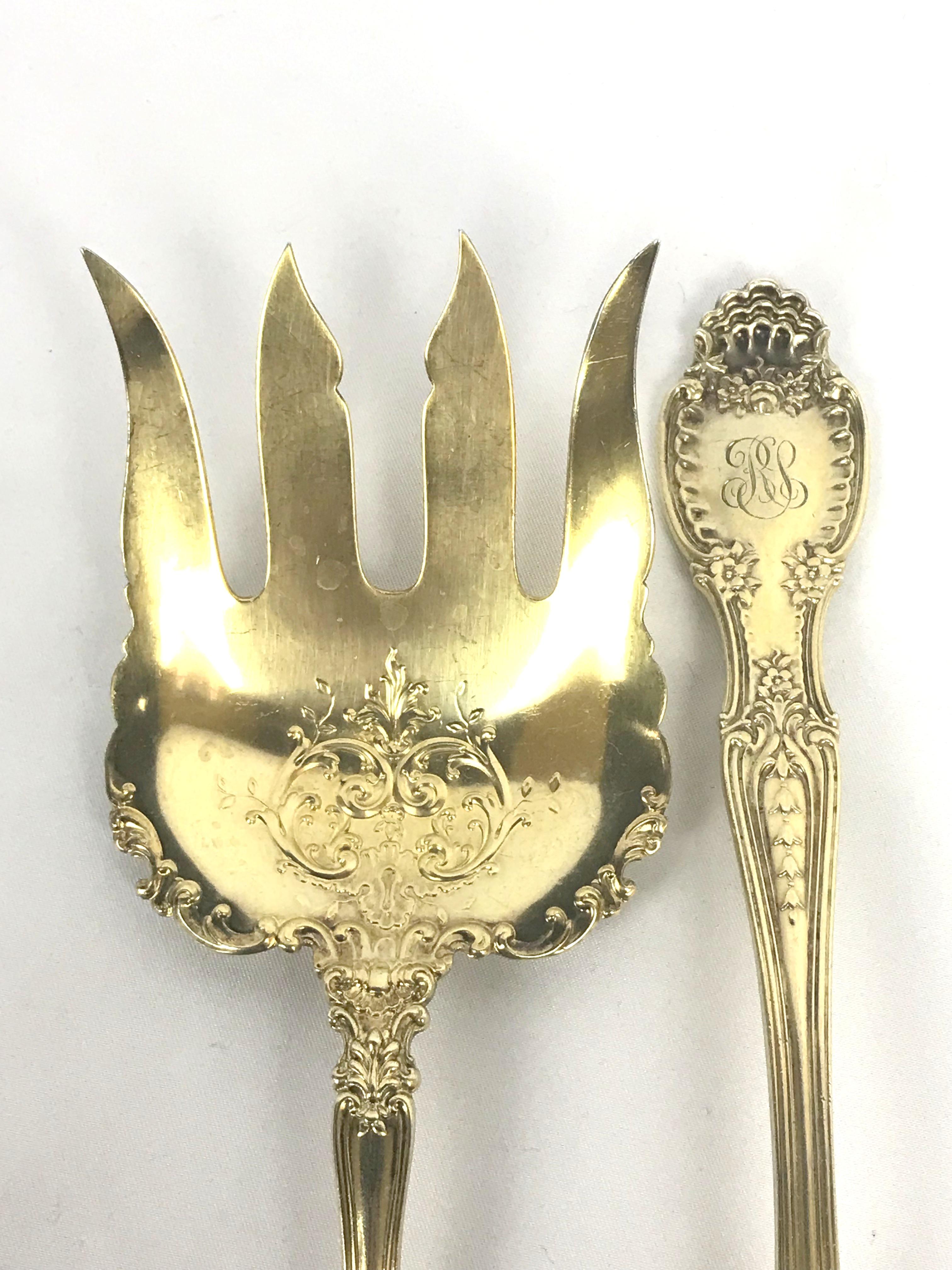 Richelieu Gold Vermeil by Tiffany Sterling Silver Flatware, 196 Pieces 5