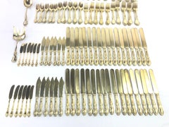 Richelieu Gold Vermeil by Tiffany Sterling Silver Flatware, 196 Pieces