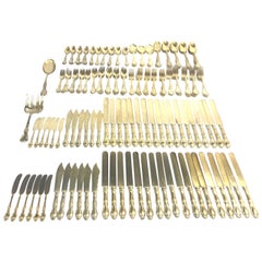 Richelieu Gold Vermeil by Tiffany Sterling Silver Flatware, 196 Pieces