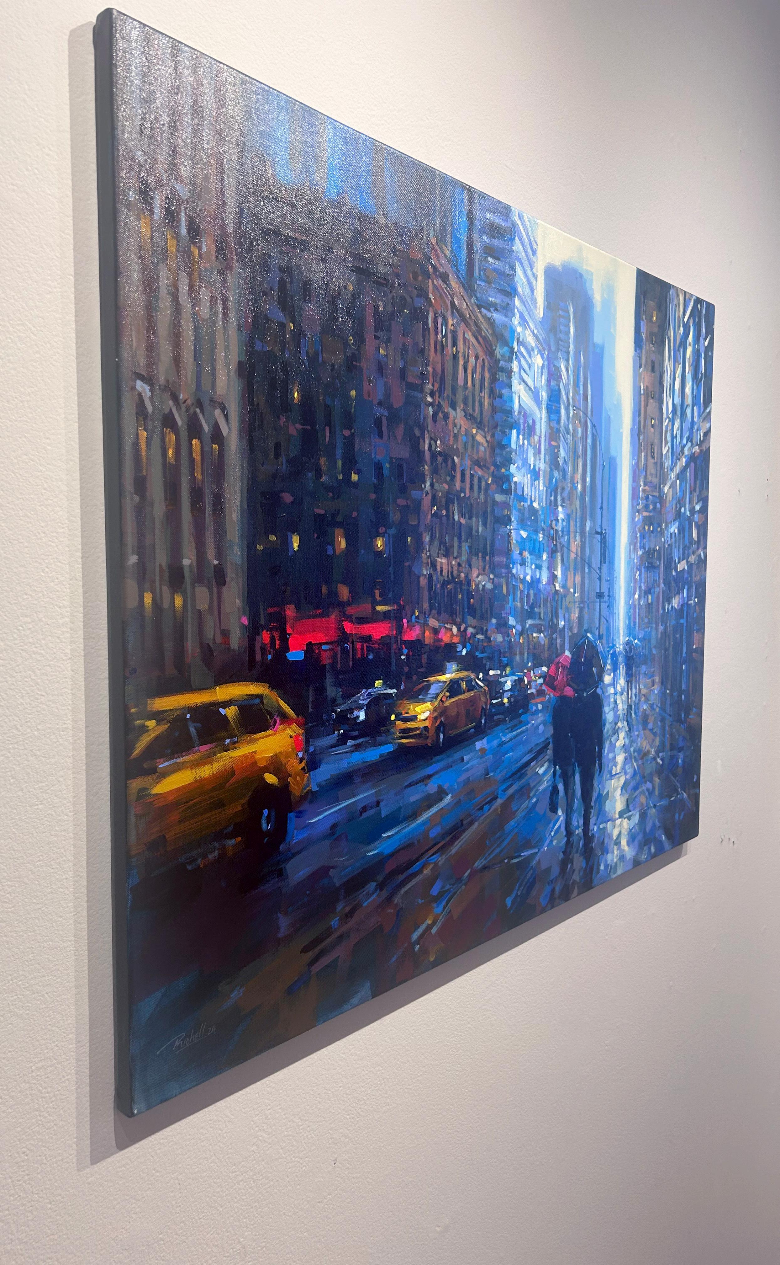 Richell Castellon, „Stadt Synergy“, 30x40 Farbe Manhattan New York Ölgemälde  im Angebot 2