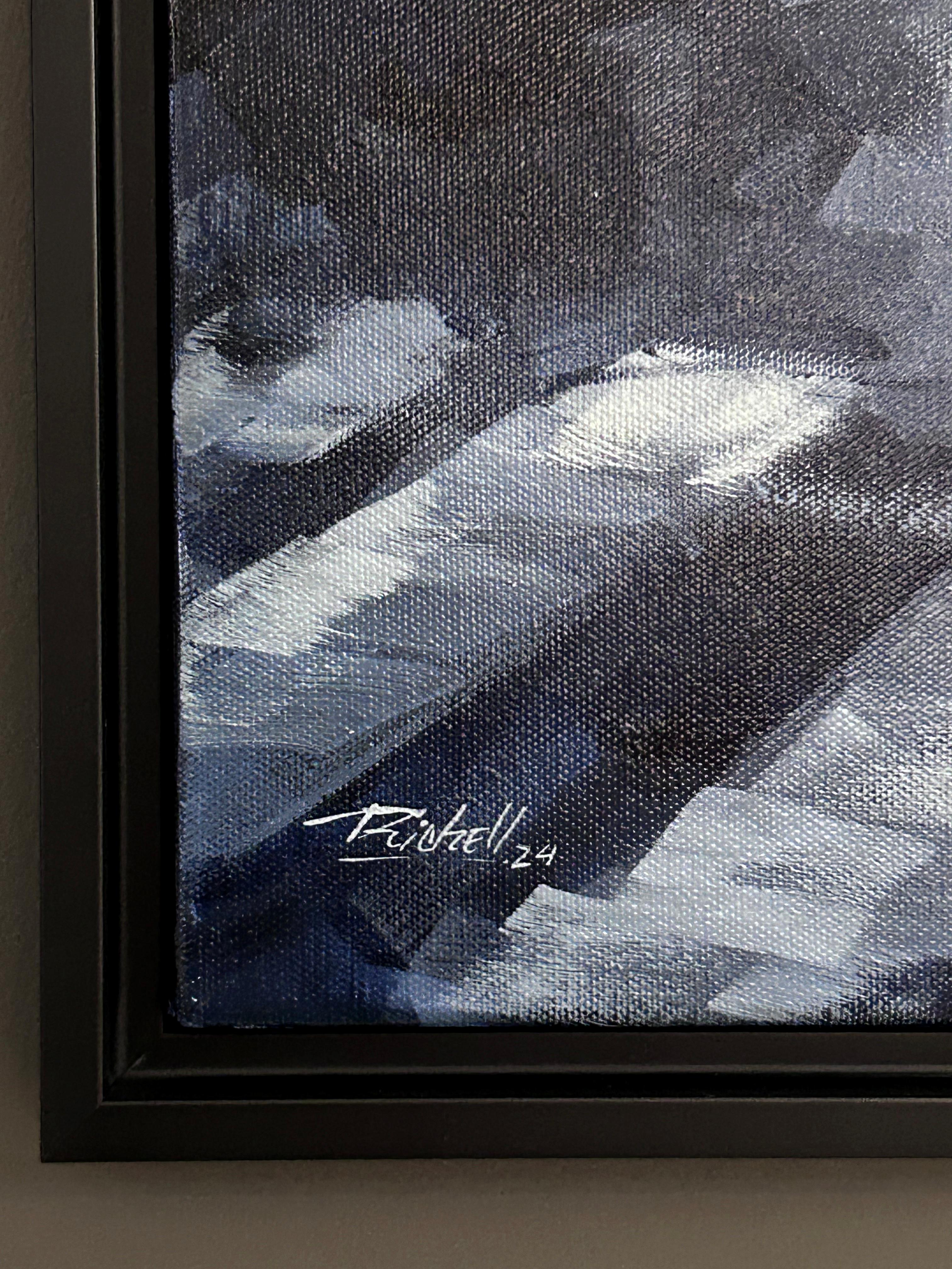 Richell Castellon, „Evening in the City“, 36x20 Rainy Manhattan NYC Gemälde im Angebot 4