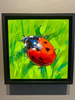 Richell Castellon, "Madame Ladybug" 6x6: un dipinto colorato ed emozionante dedicato agli insetti