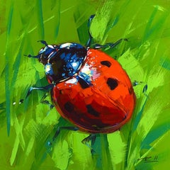 Richell Castellon, "Madame Ladybug" 6x6: un dipinto colorato ed emozionante dedicato agli insetti