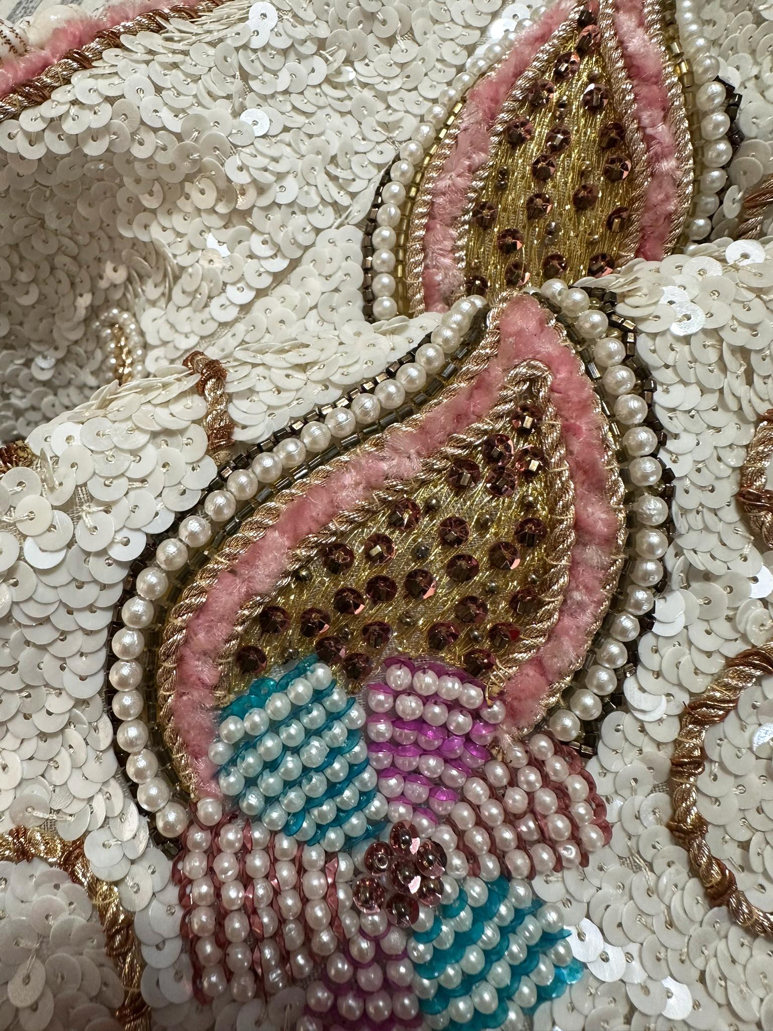 Richilene Heavily Beaded Evening Jacket with Sea Shells Beads Sequins 9
