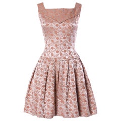 Richilene Vestido de cóctel vintage de brocado de los años 60