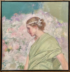 Portrait romantique, Herman Richir, Bruxelles 1866 - 1942, Peintre belge