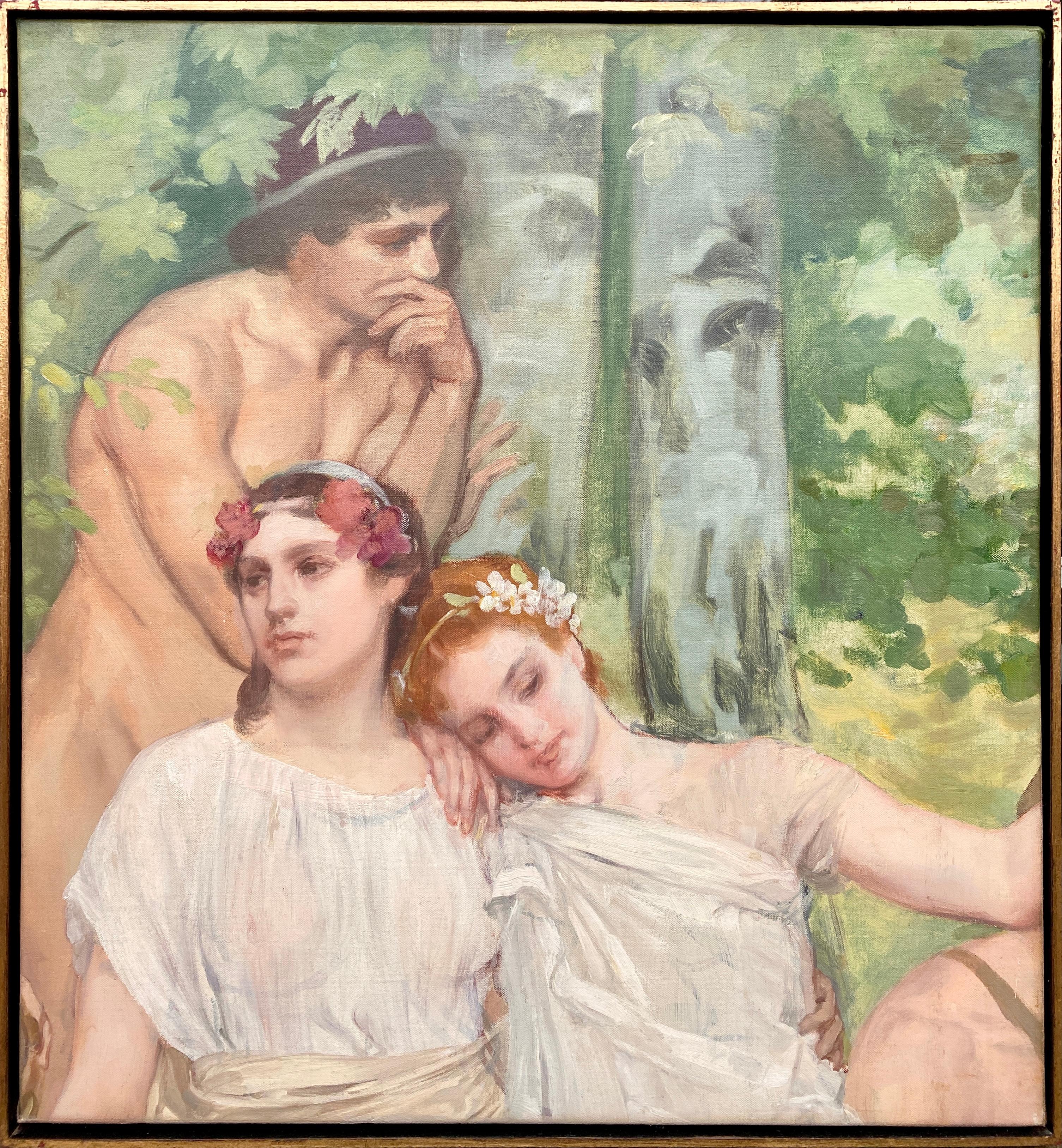 Richir Herman Nude Painting - Romantic Portraits, Herman Richir, Brussels 1866 – 1942, Belgian Painter