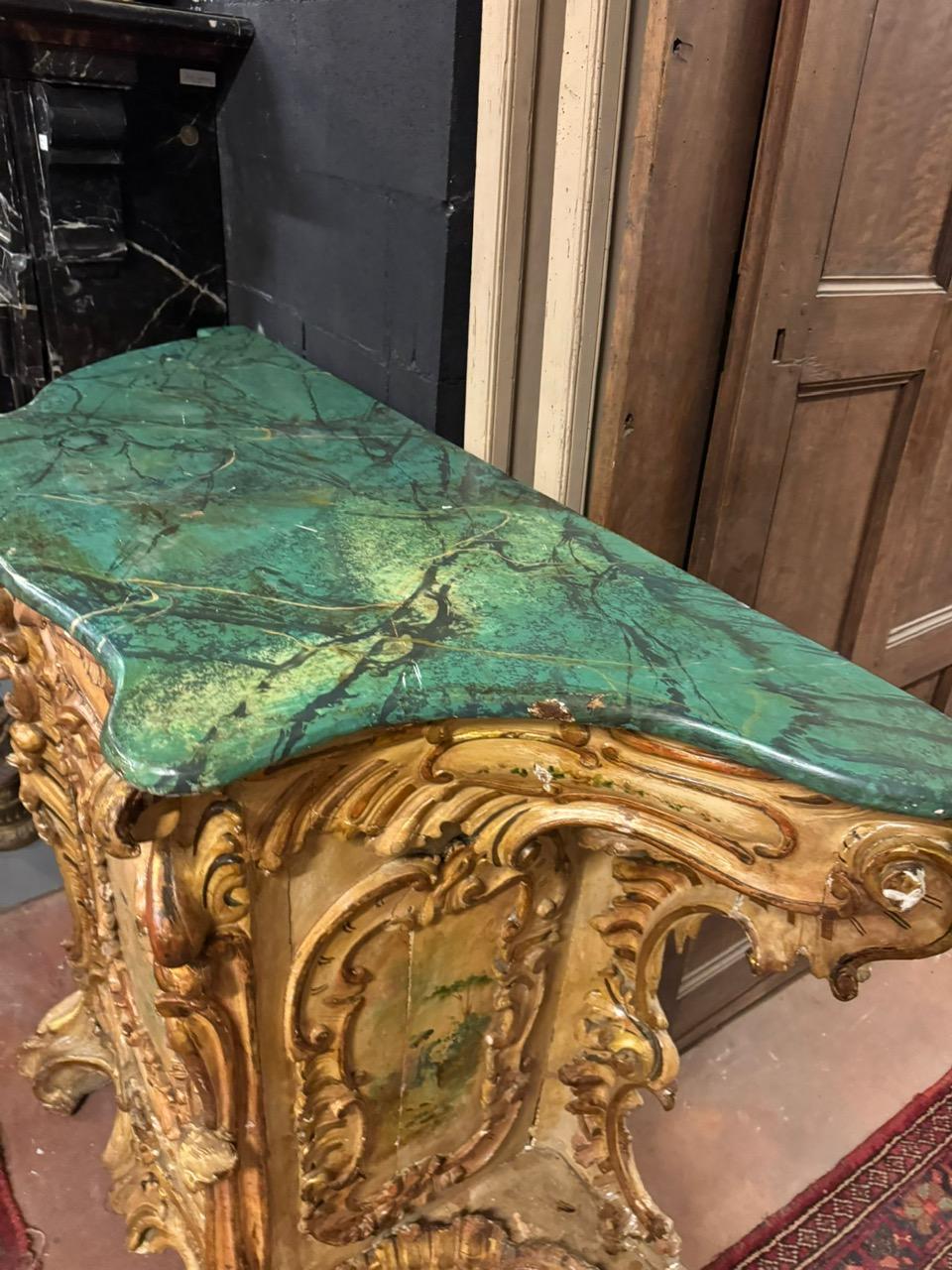 Richly carved and painted sideboard credenzas, Italy For Sale 1