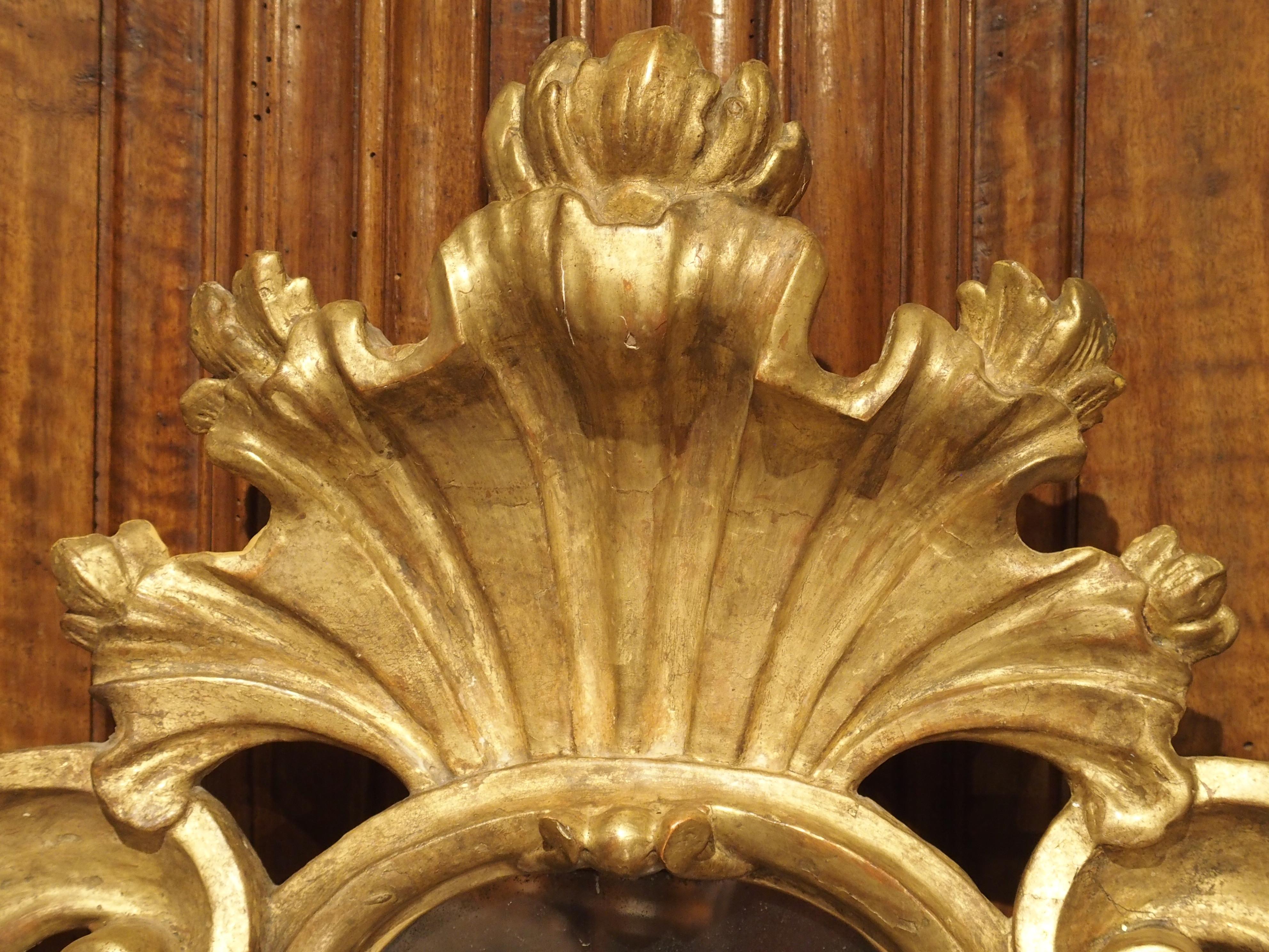 Richly Carved Antique Venetian Giltwood Mirror, Circa 1850 3