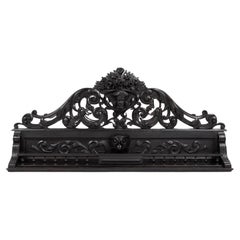Mensola scultorea barocca in legno nero riccamente intagliato, Francia, 1850 ca. 1850