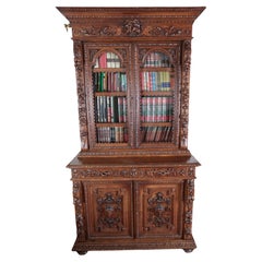credenza libreria antica Richly carved bookcase / sideboard. Neo-Renaissance