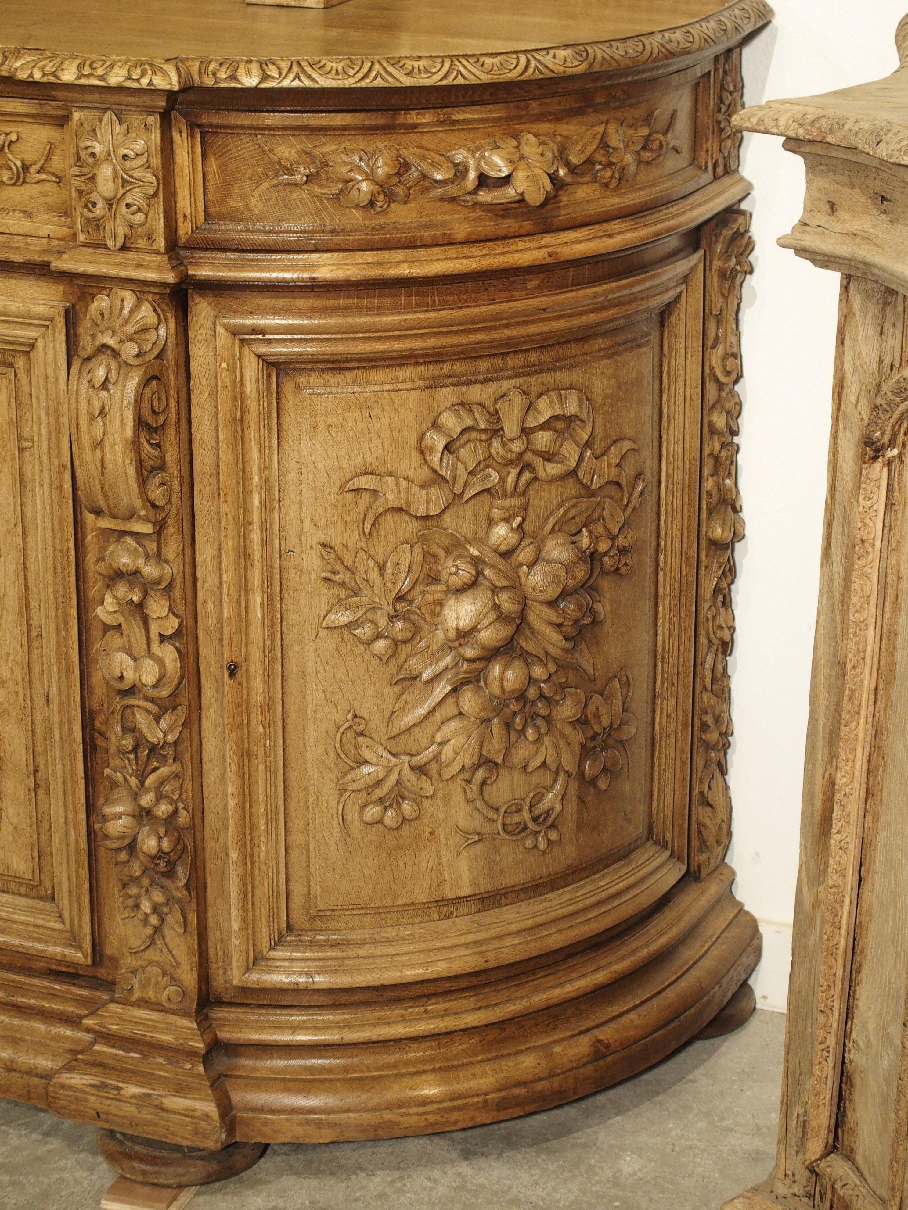 Richly Carved French Hunt Buffet 