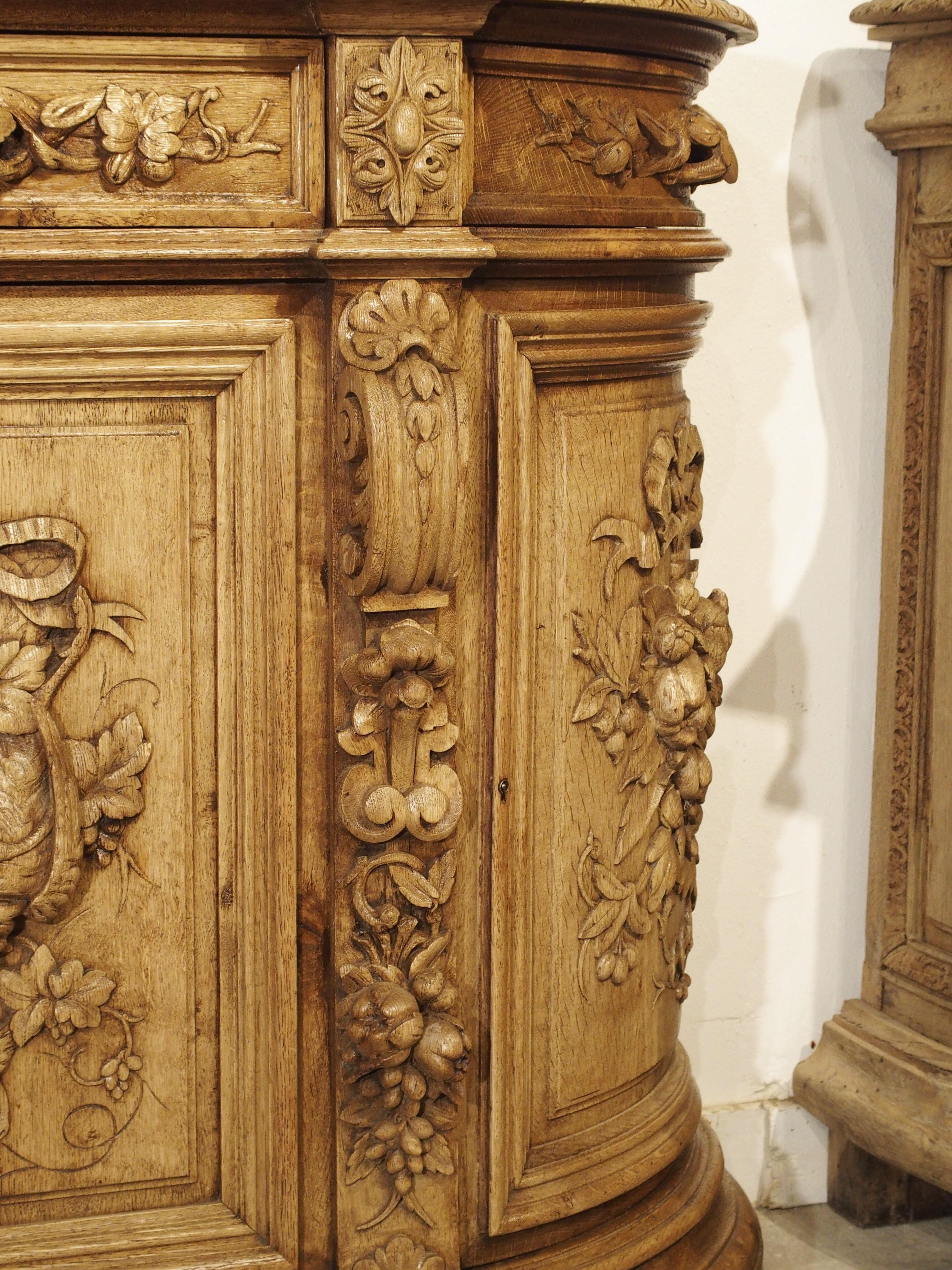 Hand-Carved Richly Carved French Hunt Buffet 